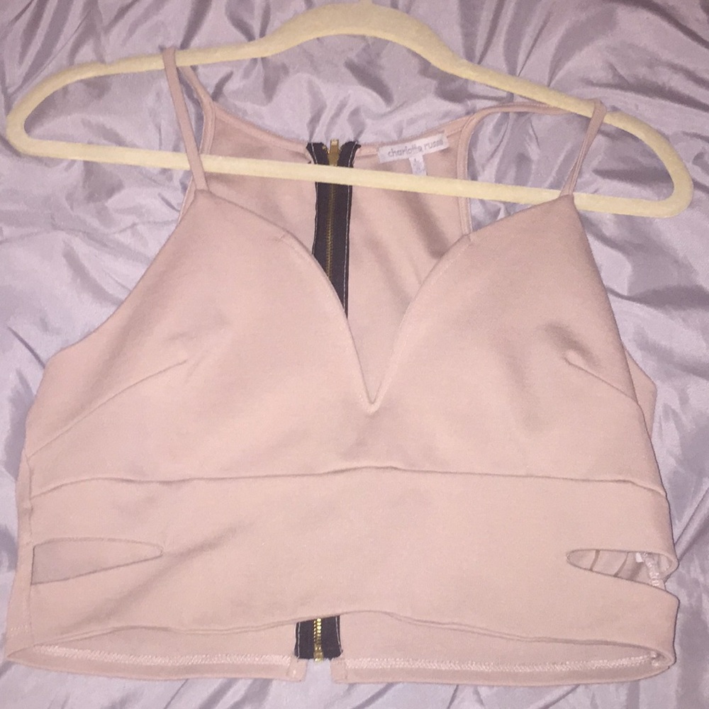 Tan crop top